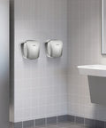 Restroom with Heavy Duty Hand Dryer With HEPA Filter UL Approved 120V 1400W Brushed Stainless Steel Finish Model AK2903