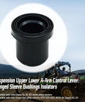 Close-up of Heavy Duty Upper Lower Control Bushing Kit That Slaps Straight Onto Your John Deere Rig Pack Of Twelve, featuring flanged sleeve isolation.