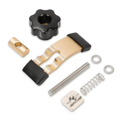 Two Pack Aluminum T Track Hold Down Clamps With Quick Lock For CNC Machines And Routers parts layout