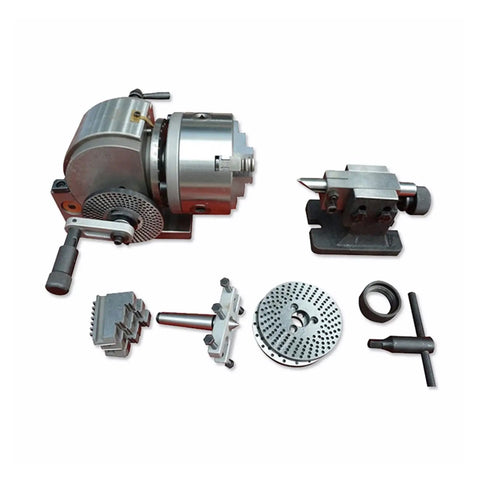 Heavy Hitting Universal Dividing Head With Integrated Stepper Motor And No Fuss 3 Jaw Chuck for CNC Rotary Axis showing components for precision routing.