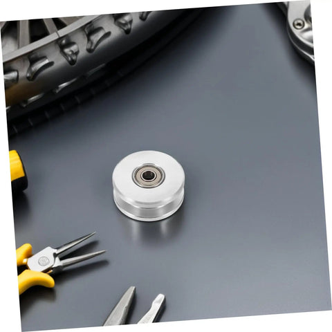 Heavy Duty Aluminum Alloy U Groove Pulley Wheel With Double Bearings Silent Roller Built To Last For Smooth Cable Installations In Gym Pulleys And Fitness Equipment Attachments, silver wheel