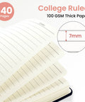 Garden Of Whimsy Lined Spiral Journal For Women A5 Hardcover Notebook For Work And Notes 140 pages showing college ruled lines