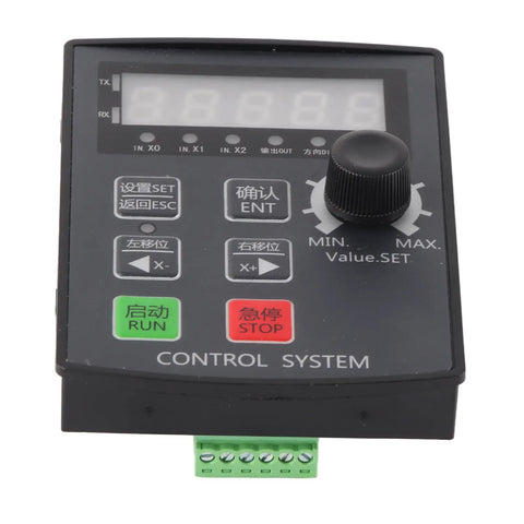 Motor Motion Control Module For Stepper And Servo Drives With 5 Digit Display And Multi Control Modes For Precise Positioning Angle And Loop Control DC 12 24V Plug And Play Ready For Industrial Automation, front view