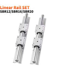 Premium SBR20 Linear Guide Rail Kit Includes 4 Matching Bearing Blocks For Smooth 3D Printer And CNC Machine Motion With Precision Steel Construction, SBR20 rail set