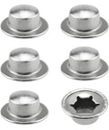 Heavy Duty Push On Pushnut Caps Set For Half Inch Axles Spring Steel Construction No Drill Required Durable Washer Caps For Hand Trucks Rolling Bins And Lawn Push Wagons