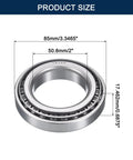 Heavy Duty Tapered Roller Bearing Cone and Cup Set, 2 In Bore, 3.3465 In Outer Diameter, Chrome Steel GCr15, image with dimensions