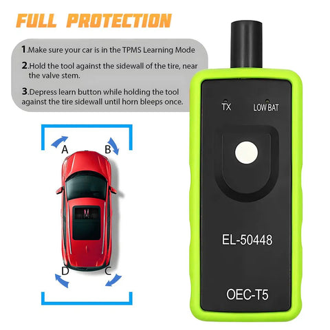 GM TPMS Relearn Tool For Tire Pressure Sensor Activation And Reset, No Fuss EL 50448 OEC T5 System Programming Training Tool