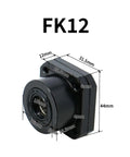 Heavy Duty FK12 Ball Screw Bearing Seat With FF12 End Support Unit For SFU1604 1605 1610 Ballscrew side view with dimensions