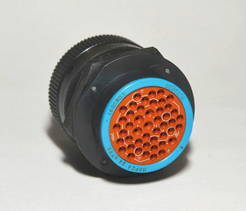 Bulkhead 47 Pin Connector Kit Built Tough For Pass Through Firewall Applications With Quick Bayonet Coupling 14 20 AWG Stamped Contacts Silicone Seals Black Housing