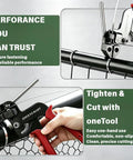 155 Piece Heavy Duty 304 Stainless Steel Cable Tie Gun Kit With 150 Metal Zip Ties In Three Sizes shown securing a fence