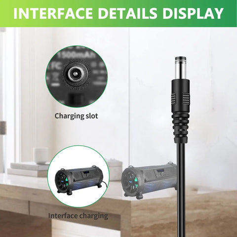 Heavy Duty Ride Ready 12v Dc Car Charger Cord With Eight Swappable Plugs showing charging slot and interface details.