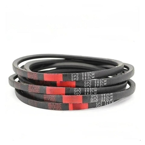 Japan Rubber Narrow V Belt Drive Belt For Machine Tools And Conveyor Rollers Low Elongation Wear Resistant Pro Grade Heavy Duty Power Transfer Quiet Smooth Running High Load Capacity 5 Pieces Pack, SPZ 562LW belts stacked