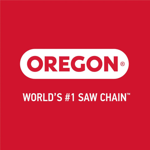 Oregon logo with the text 'World's #1 Saw Chain' on a red background.
