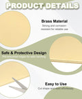 Brass Sheet Metal With Protective Film, Square 7.9 Inches By 7.9 Inches, 16 Gauge 1.2mm Thick, For DIY Projects And Handy Electrical Repairs, Durable Brass Plate With Scratch Resistant Film, One Pack Brassy Finish showing brass sheet edges