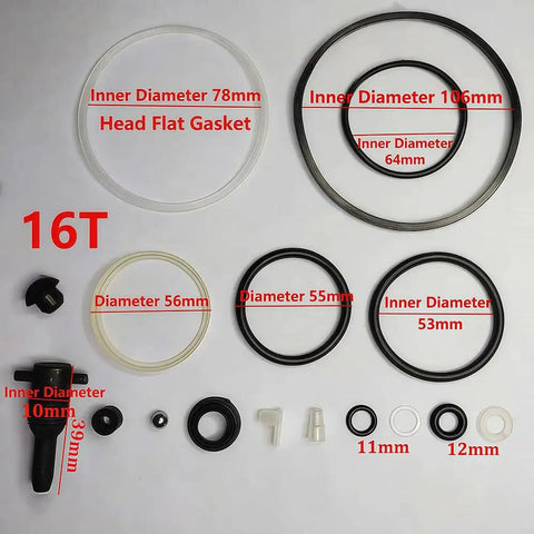 Vertical Hydraulic Bottle Jack Repair Kit For 16 Ton Jacks With Oil Seal O Ring Set To Stop Leaks assortment of gaskets and rings