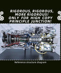 T700 Turboshaft Engine Model Kit For Aviation Gearheads, 1/4 Scale Metal Turboshaft Engine Replica side view