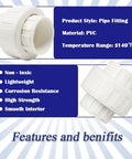 2 Inch White PVC Union Coupling Pipe Fitting With EPDM O Ring Socket for Easy Install