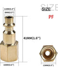 Real Deal One Quarter Inch NPT Quick Coupler Tool Connector Socket for Air Line Hose with Rust Proof Coat and Tight Seal Just for Serious Garage Crew and Pros Who Want Top Tier Quality Every Time, brass connector 41mm