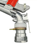 2 Inch Rotary Lawn Sprinkler Spray Gun For Farm And Garden Irrigation, zinc alloy nozzle close-up, 360 Degree Adjustable Coverage