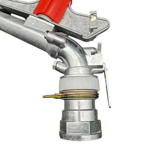 2 Inch Rotary Lawn Sprinkler Spray Gun For Farm And Garden Irrigation, zinc alloy nozzle close-up, 360 Degree Adjustable Coverage