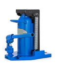 Tough As Nails Premium Heavy Duty Hydraulic Toe Lift Jack With 10 Ton Top Capacity And 5 Ton Toe Pull Power For Fast Car Maintenance And Emergency Garage Work Or Rigging Jobs, blue hydraulic design, compact size.