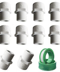 Ten Pack Three Quarter Inch NPT Male Thread PVC Pipe Fitting Adapter Connector For Sch 40 PVC Pipe Plumbing Water Line Socket