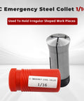 5C Emergency Tool Steel Collet 1/16 Inch for irregular workpieces, high hardness, ideal for lathes and CNC machines.