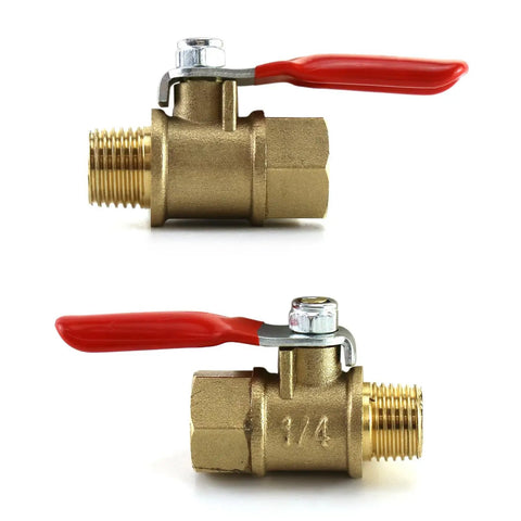 Heavy Duty Brass Ball Valve Set 10 Pack One Quarter Inch Male To Female NPT Shut Off Fittings For Water Air Steam Oil And Gas Systems