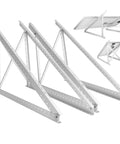 Two Pack 45 Inch Solar Panel Mount Brackets With Foldable Tilt Legs And Reinforced Cross Bars For 100 To 400 Watt Panels