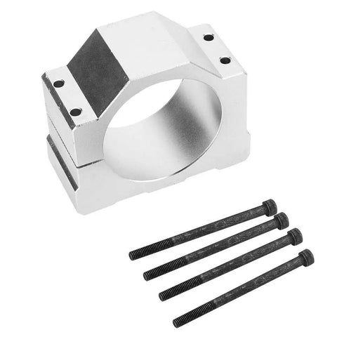 Aluminum CNC Motor Bracket Mount Clamp Kit With Screws 80mm Clamp For Spindle CNC Engraving Milling Machine Durable High Precision Holder Easy Install Tight Fit And No Slip, aluminum bracket and 4 screws