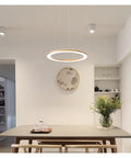 Kitchen LED s for Dining Room Modern Lights for Living Room Golden Circle Pendant Lights Home Design Lighting Indoor in black 20 cm.