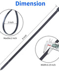 Beefy Heavy Duty Zip Ties 1000 Pack 8 Inch 50 LB Tensile Strength UV Resistant Black Cable Ties dimensions diagram