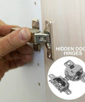 Concealed Cabinet Door Hinges With Soft Close And Hydraulic Buffer For Inward Opening Doors Hidden Kitchen And Bath Cabinet Hardware.