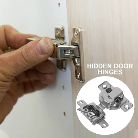 Concealed Cabinet Hinges With Soft Close Inset Folding Box Hinges And Adjustable Hydraulic installation on cabinet door