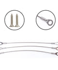 Heavy Duty 304 Stainless Steel Cabinet Door Restraint Cables Set Of 20 Comes Loaded With All Mounting Screws for easy install.