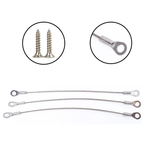 Heavy Duty 304 Stainless Steel Cabinet Door Restraint Cables Set Of 20 Comes Loaded With All Mounting Screws for easy install.