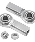 CF4 1/4 Inch Bore Rod End Bearing 1/4-28 Female Thread Right Hand Heim Joint With Jam Nuts 2 Pack, silver steel rod ends