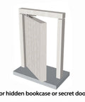 Invisible Door Pivot Hinges 2 Pack Set with Hidden Pivot Hinge System Stainless Steel Concealed Door Hinge for Secret Doors Rotates 180 Degrees