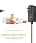 24V Power Cord Replacement Charger Cable For Essential Oil Diffusers And Humidifiers Plug And Play AC To DC Adapter