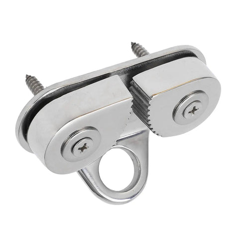 Marine Grade 316 Stainless Steel Cam Cleat for 3 to 15mm Ropes, weatherproof with high load, designed for sailboats and kayaks.