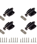 Magnetic Door Latch Kit For Cabinets And Furniture, Easy Open Touch Latch with round plates and screws, no handle required