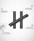 10 Inch Full Extension Ball Bearing Drawer Slides For Nightstands And Vanities, durable cold rolled steel, smooth glide