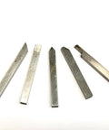 Top Shelf 5 Piece 4x4mm Alloy Steel Lathe Cutter Set For Mini Lathes showing five heavy duty metal turning chisels.