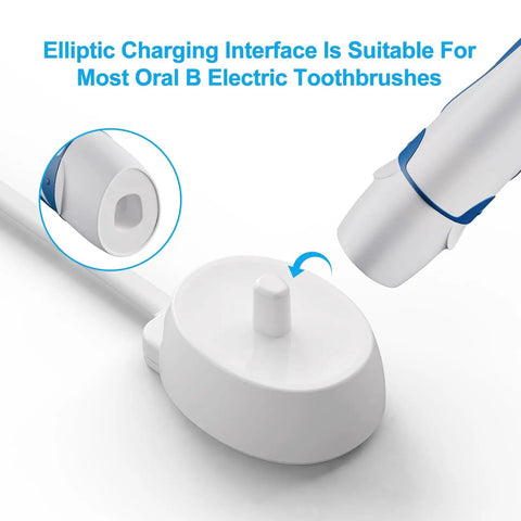 USB Replacement Charger For Electric Toothbrushes, Compatible With Pro 1000 3000 5000 IO Series 3 4 5 6 3757 Inductive Charging Base