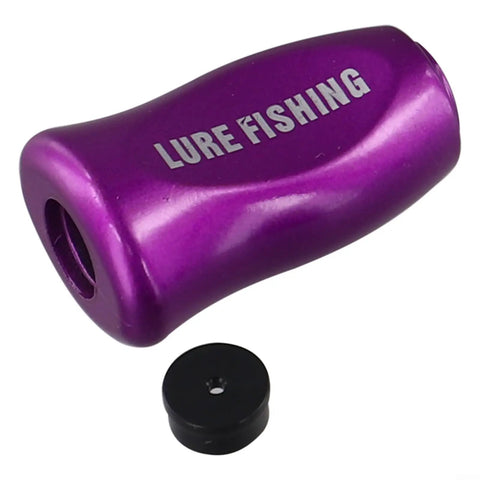 Lightweight Purple Fishing Reel Knob Handle Grip Replacement Parts For Baitcasting Reels And Water Drop Rods Ultimate ABS Upgrades, purple ABS knob with black insert