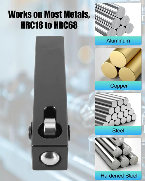 Mini Lathe Burnishing Tool Dishing Out Slick Metal Polish With Tough Bearing Steel Rollers, polished metal examples.