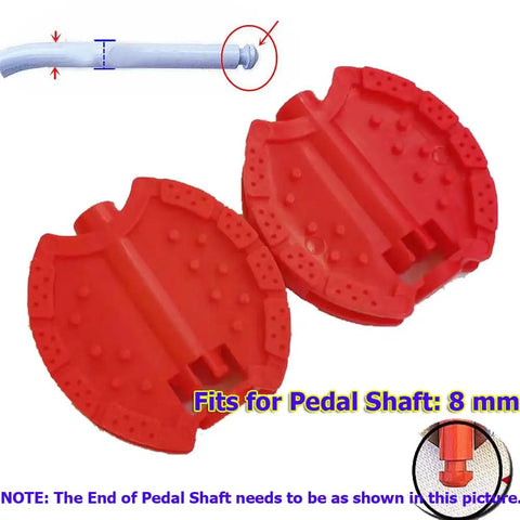 2 Pair Toddler Tricycle Pedals Replacement Five Sixteenth Inch Spindle Axle, red pedals with textured surface