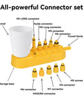 All-powerful connector set for Bike Brake Bleed Kit For Shimano And TEKTRO Hydraulic Disc Brakes with funnel and adapters.