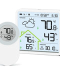 All In One Weather Station With 1 Wireless Remote Sensor, Indoor Outdoor Thermometer Hygrometer, Atomic Clock, Weather Forecast