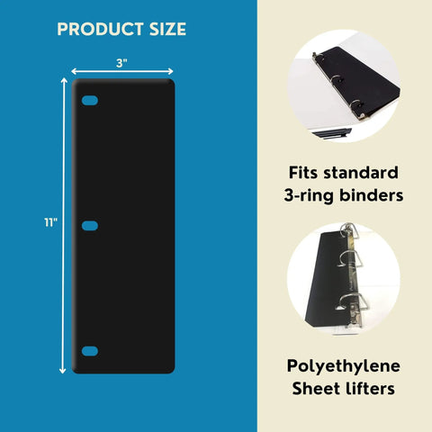 Sheet Lifters For 3 Ring Binders 11 By 3 Inches Protect Hole Edges And Prevent Tearing With Easy Flow Design Fits Standard Binders